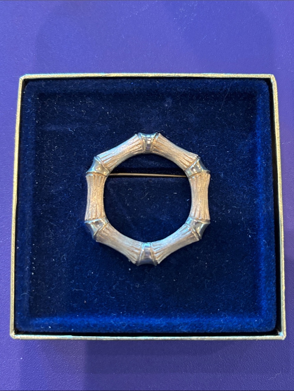 Vintage Avon 1972 Gold-Tone “Bamboo” Brooch